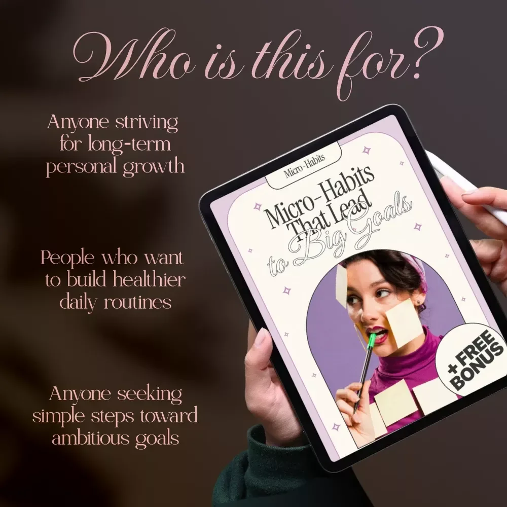 Micro-Habits That Lead to Big Goals | Digital Guide for Micro-Habits for Goal Achievement, Consistency & Progress