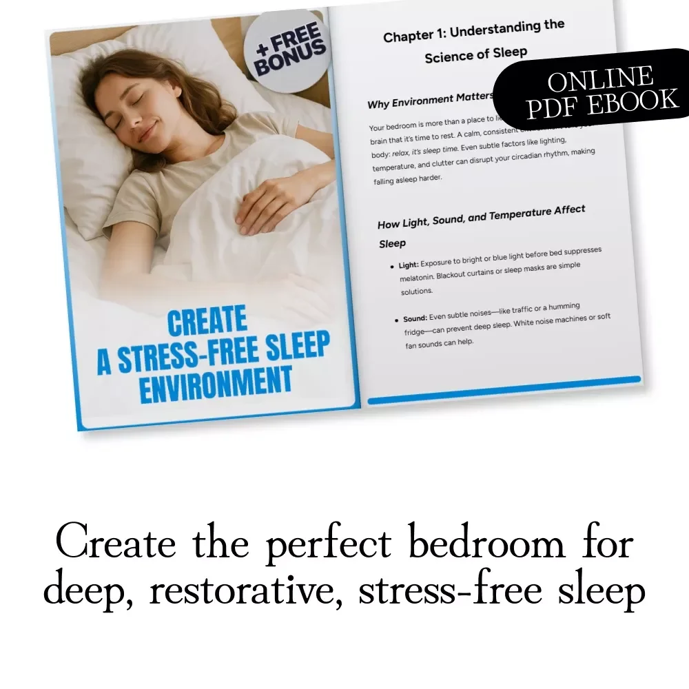 Create a Stress-Free Sleep Environment | eBook Guide to Designing a Calming Bedroom, Reducing Clutter, and Building a Peaceful Nighttime Routine