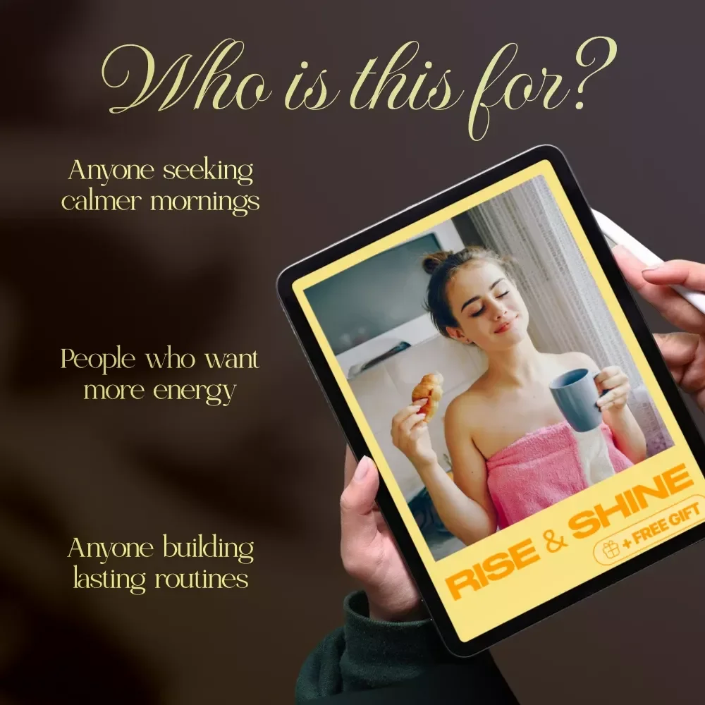 Rise & Shine | Morning Productivity Routine Guide | Digital Download for Women | eBook, Checklist & AI Prompts for Daily Success