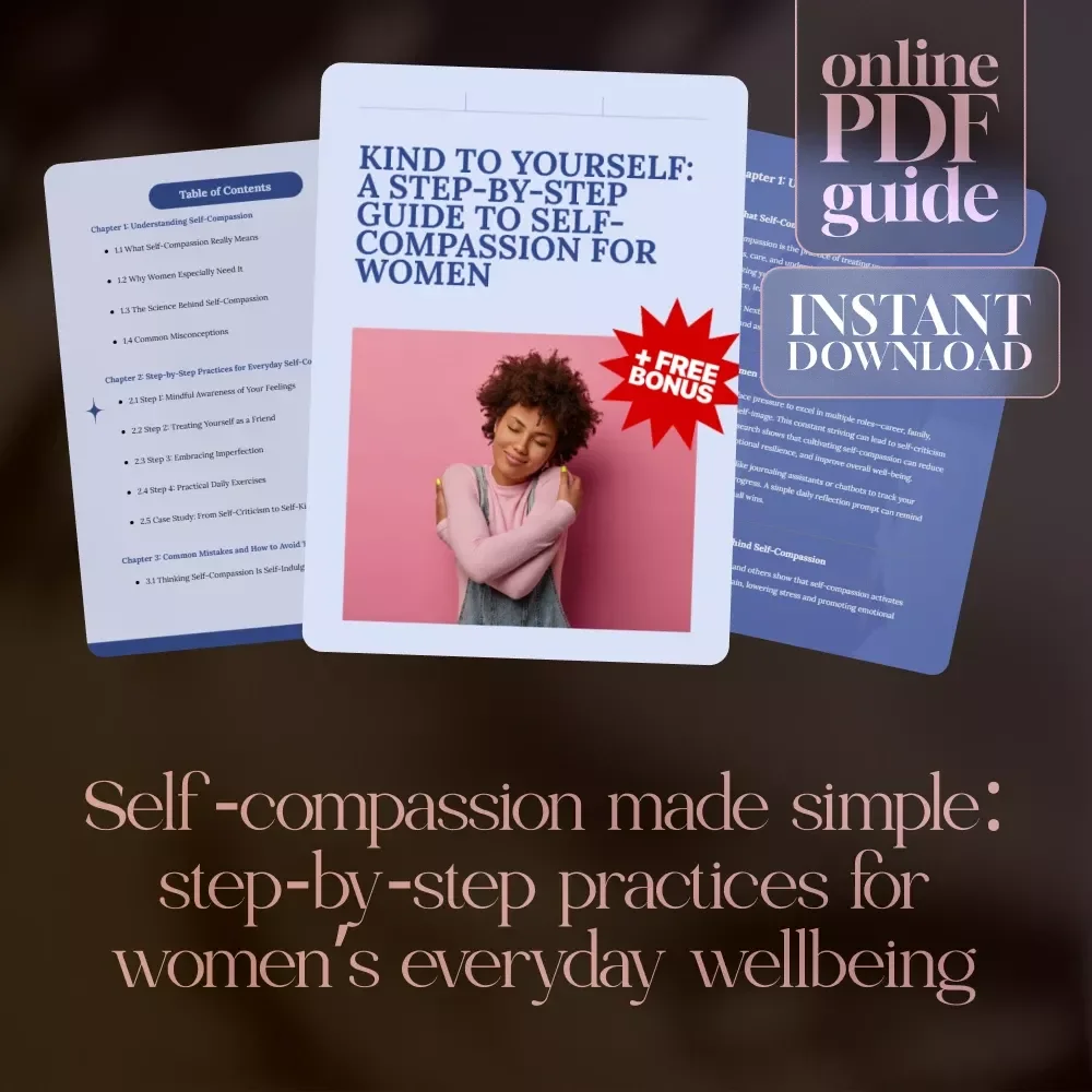 Kind to Yourself: A Step-by-Step Guide to Self-Compassion for Women | Digital Self-Help Guide, eBook, Mindfulness & Emotional Wellness Download