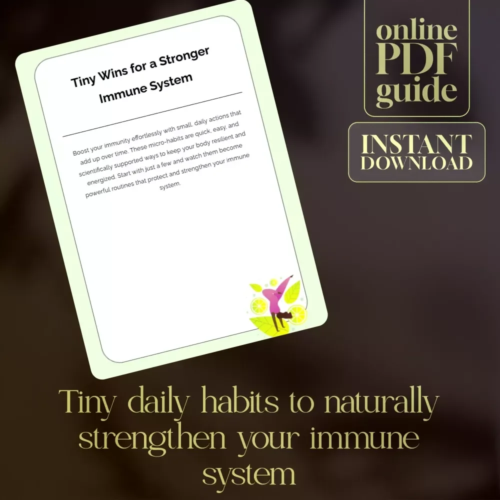 Tiny Wins for a Stronger Immune System | Wellness Checklist with Simple Micro-Habits for Immune Support | Digital Download for Everyday Health