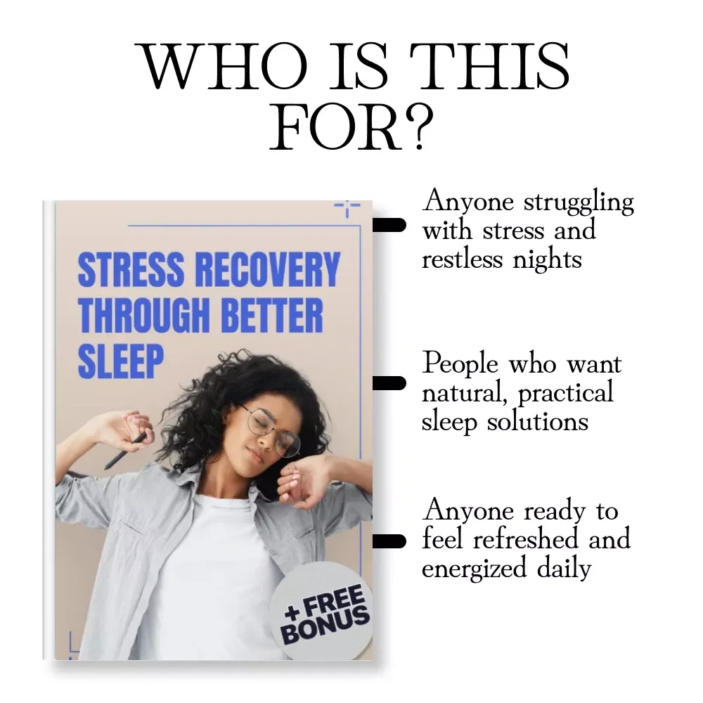 Stress Recovery Through Better Sleep | Sleep Hygiene eBook, Relaxation Guide, Mindfulness & Wellness Digital Download