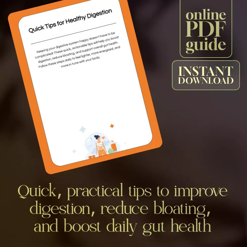 Quick Tips for Healthy Digestion Checklist | Simple Daily Gut Health Boost, Reduce Bloating, Support Digestion Naturally