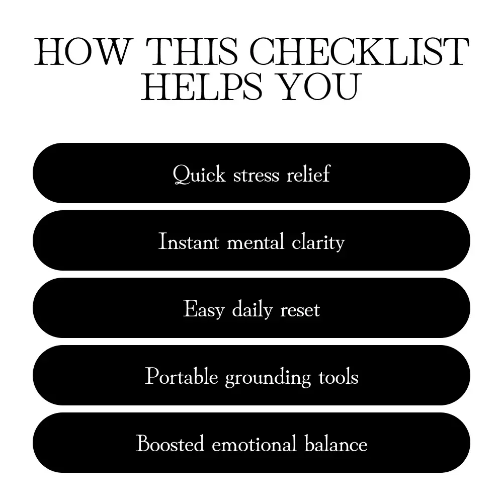 Grounding Micro-Routines Checklist | Digital Download for Mindfulness, Stress Relief & Daily Self-Care