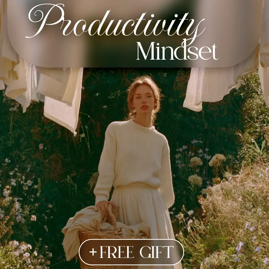Productivity Mindset to Get Things Done | Digital eBook Guide for Routines, Focus & Organized Living