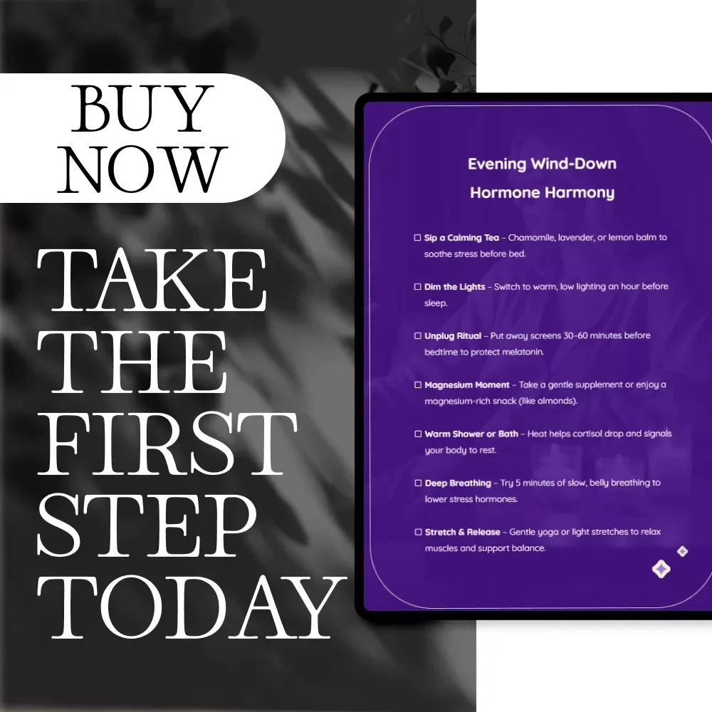 Evening Wind-Down Hormone Harmony | Nightly Self-Care Checklist for Stress Relief, Sleep, and Hormone Support | Digital Download Wellness Guide