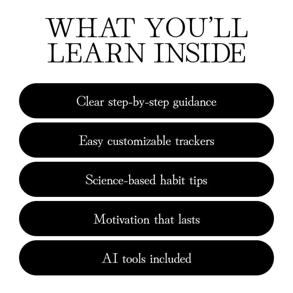 Calm Habits Tracker | Digital Guide & Habit Tracker for Long-Term Calm | Printable eBook, Mindfulness Templates & AI Tools