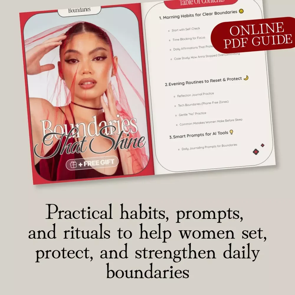 Boundaries That Shine | Daily Habits for Strong Boundaries Self-Care Guide for Women, Digital Download