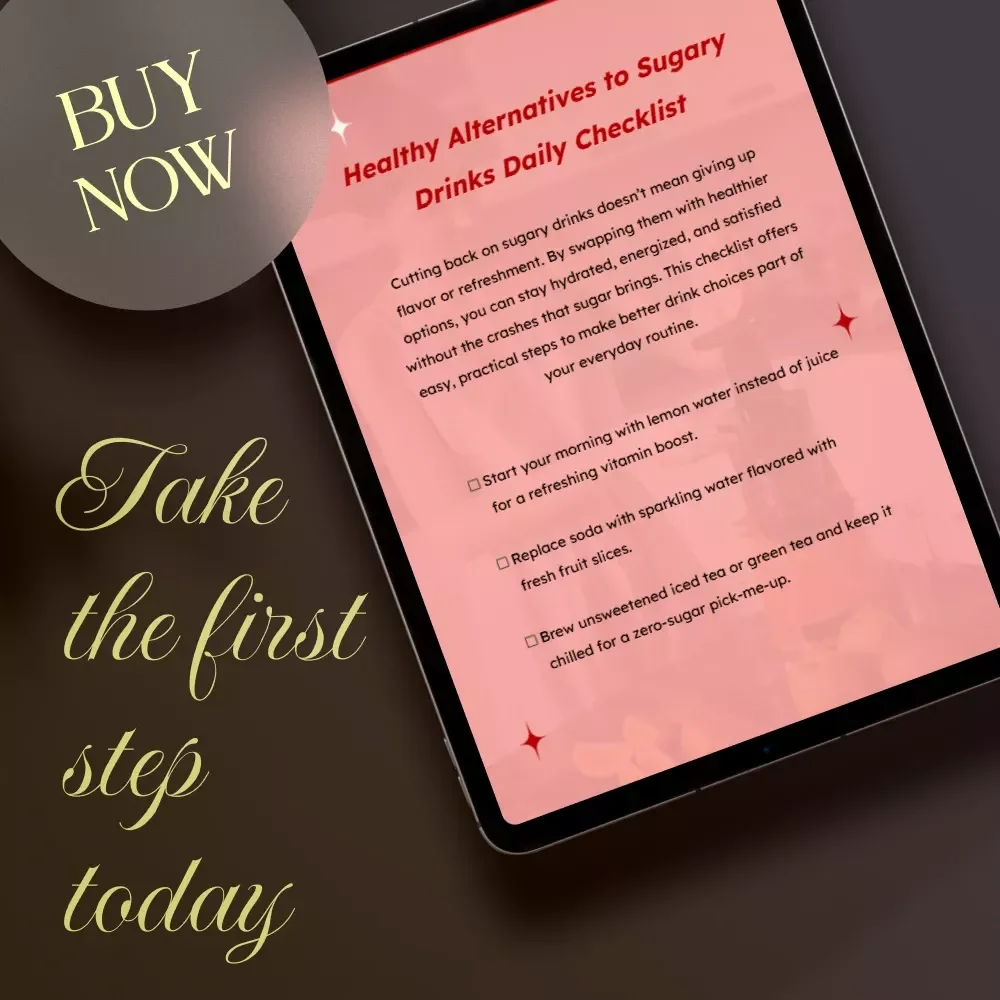 Healthy Alternatives to Sugary Drinks Daily Checklist | Printable Wellness Digital Download | eBook & Guide for Better Hydration Habits