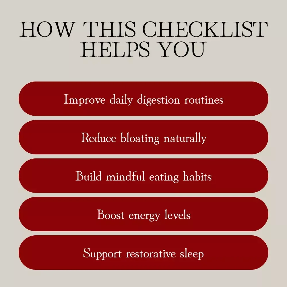 Daily Tracker for a Healthier, Happier Belly | Gut Health eBook, Digital Download Checklist, Wellness Journal, Self-Care Guide