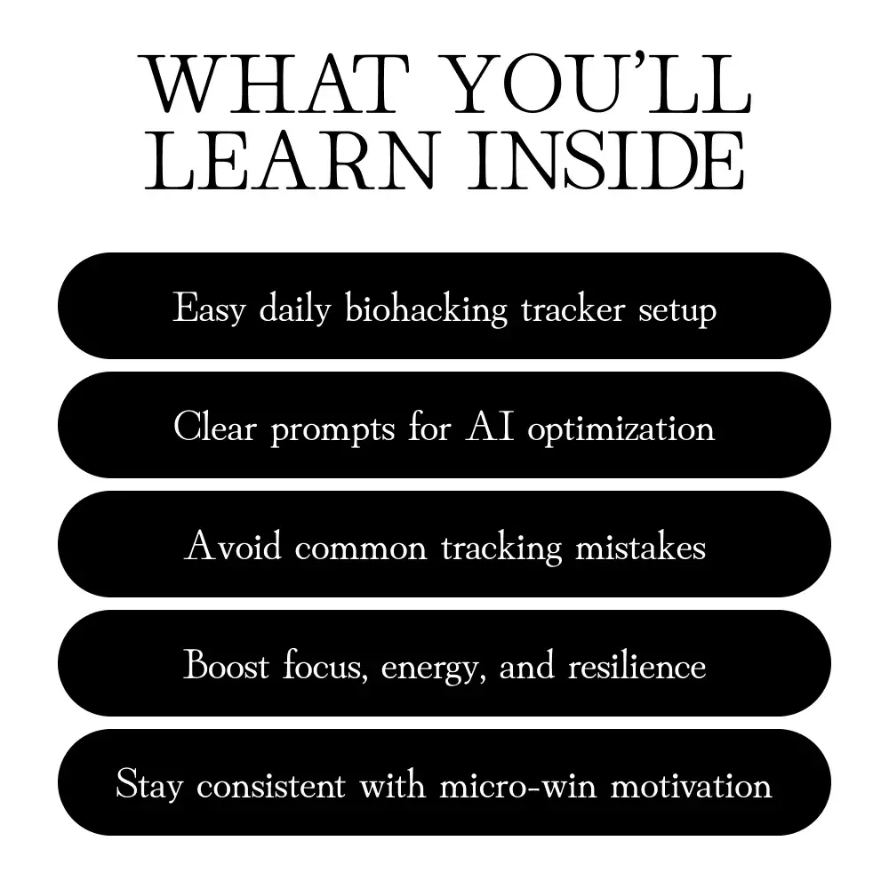 Smart Biohacking Made Personal | AI Personalized Biohacking Tracker Digital Guide