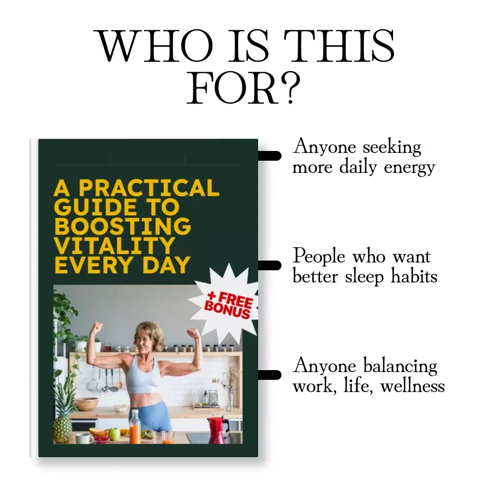 A Practical Guide to Boosting Vitality Every Day | eBook for Wellness, Sleep, Nutrition, Stress Relief & How to Improve Energy