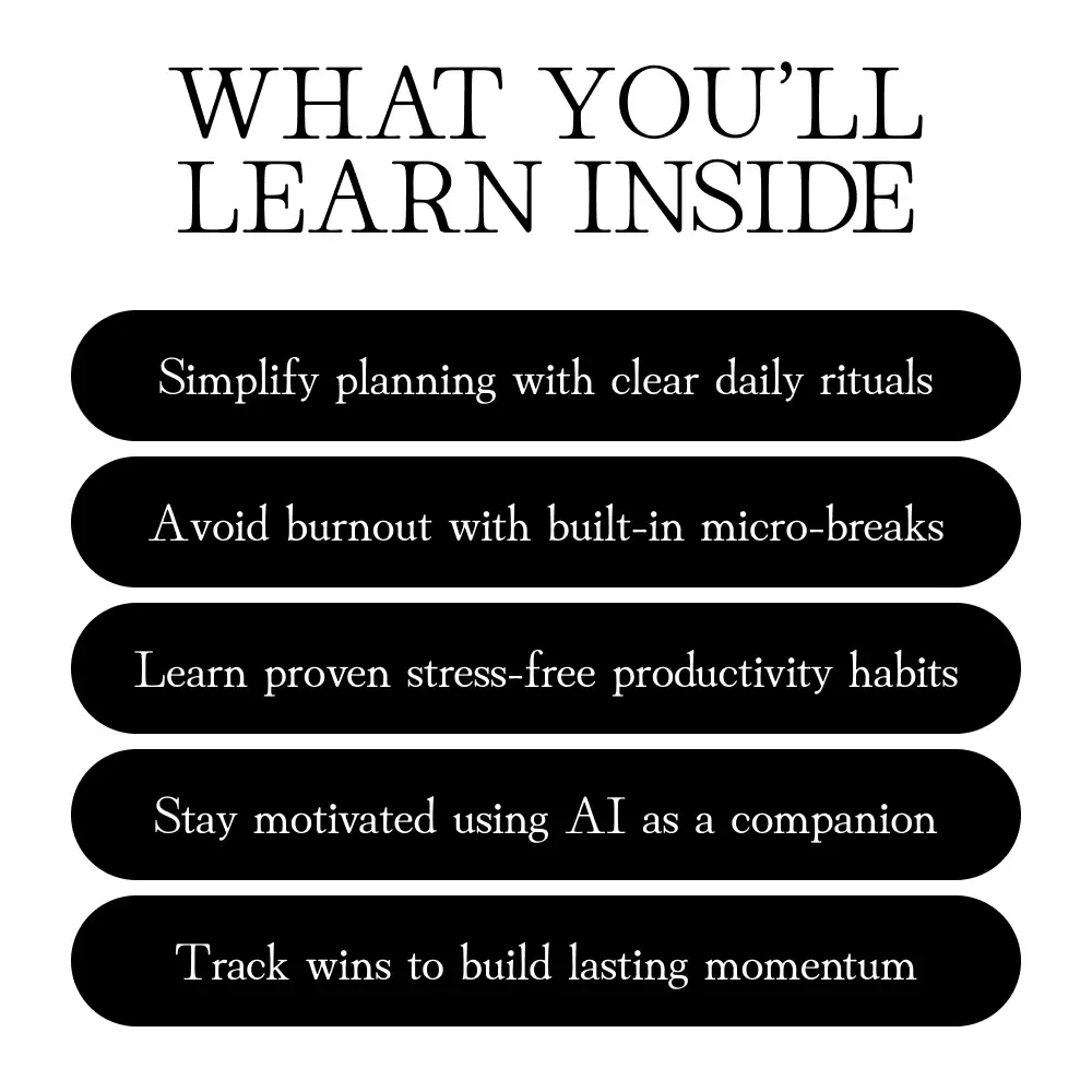 The Stress-Free Productivity Planner | Stress-Free Productivity Daily Planner Guide for Consistent Focus and Balance