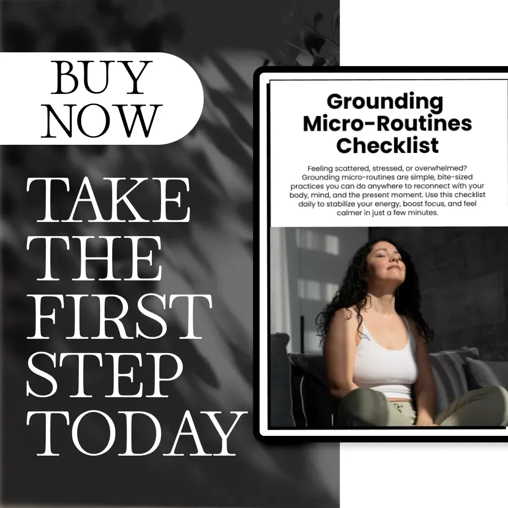 Grounding Micro-Routines Checklist | Digital Download for Mindfulness, Stress Relief & Daily Self-Care