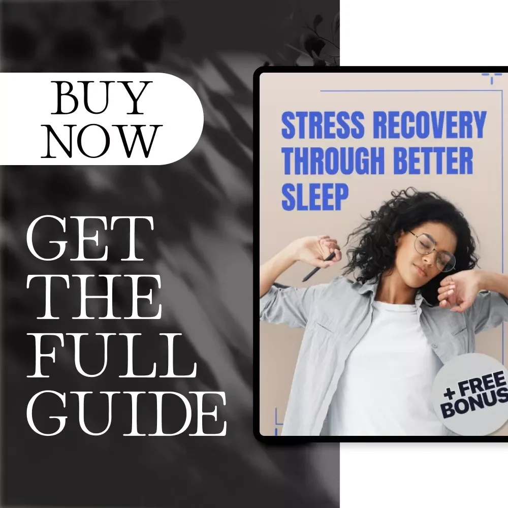 Stress Recovery Through Better Sleep | Sleep Hygiene eBook, Relaxation Guide, Mindfulness & Wellness Digital Download