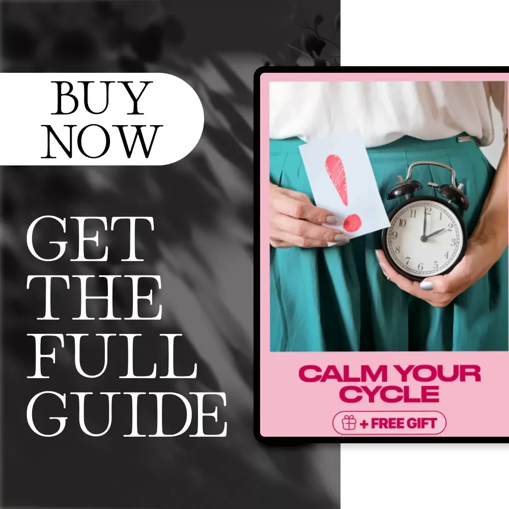 Calm Your Cycle | PMS Relief Guide | Digital Download | Hormone Balance, Nutrition & AI Prompts for Stress Relief, Symptom Tracking & Better Periods
