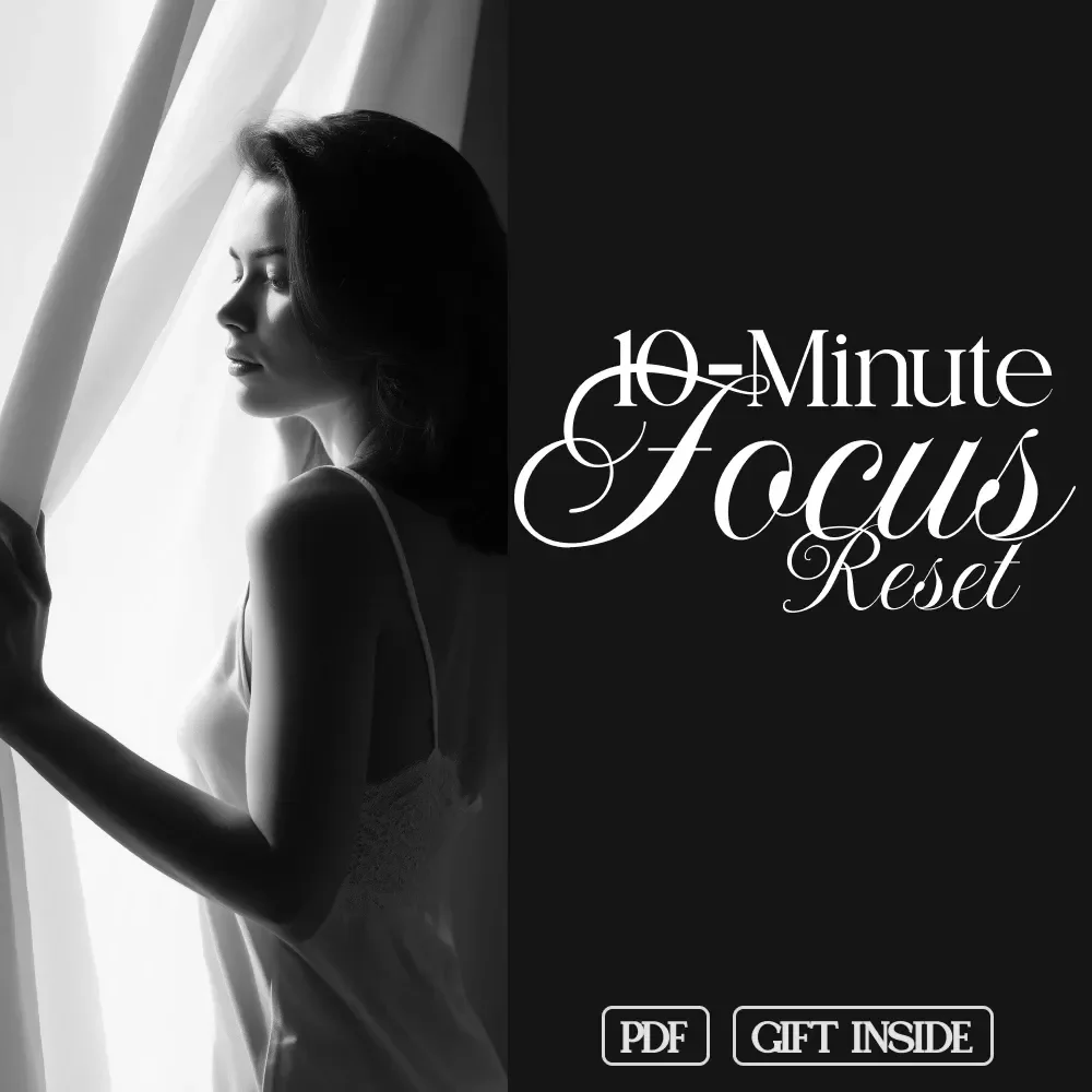 10-Minute Focus Reset Checklist | Printable Productivity Guide | Digital Download for Instant Focus & Mindfulness