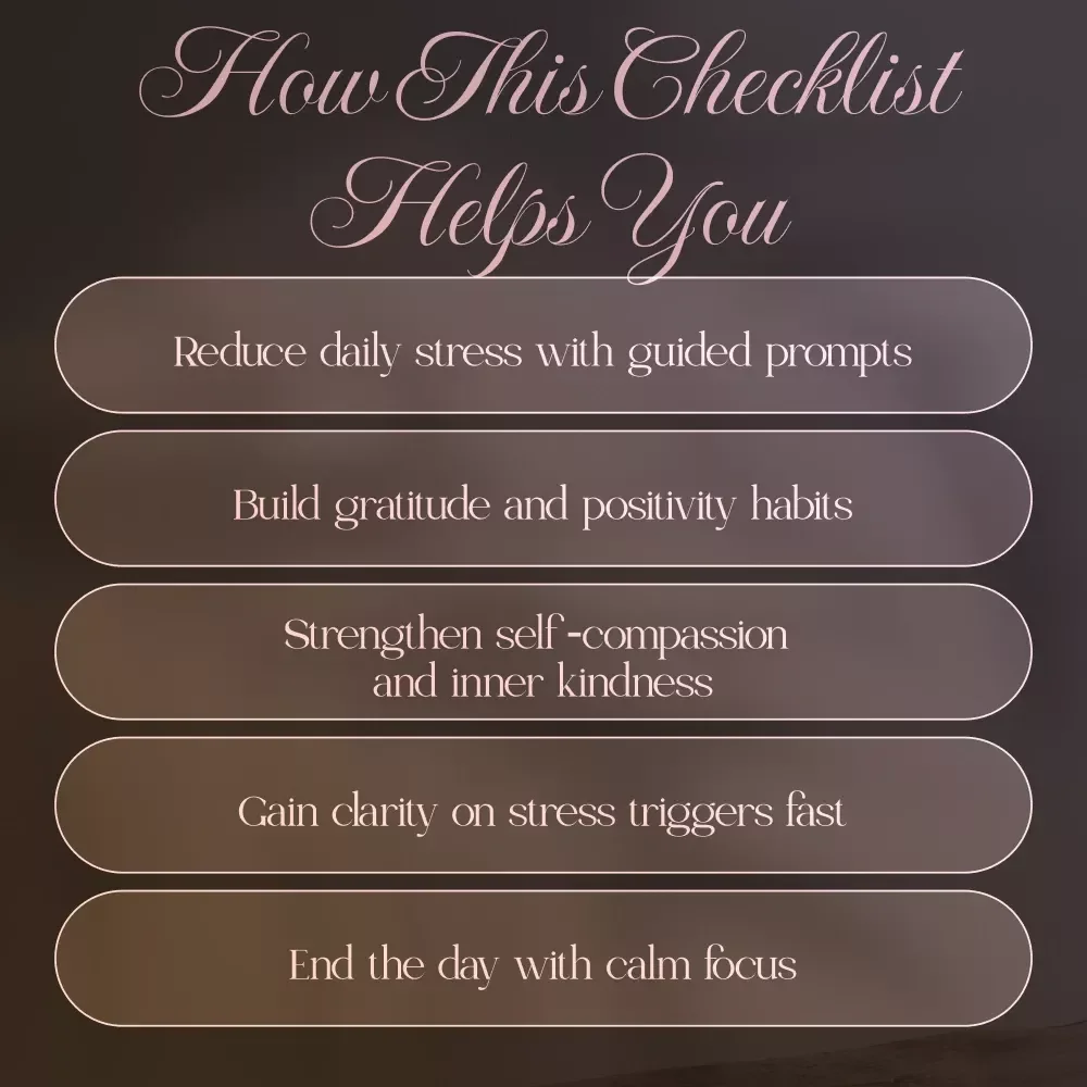 Journaling Prompts for Emotional Relief: A Simple Checklist for Women | Stress Relief Journal Guide, Self-Compassion Prompts, Gratitude & Calm Writing Practice