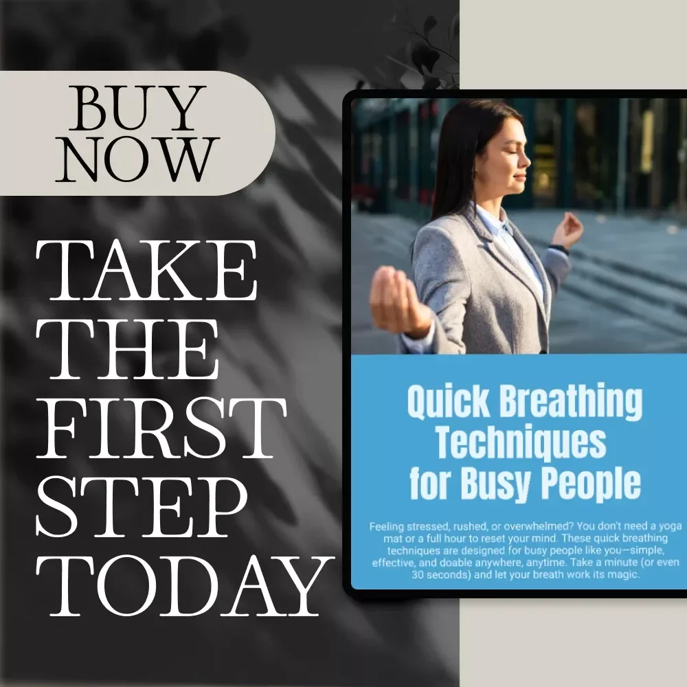 Quick Breathing Techniques for Busy People Checklist | Instant Stress Relief & Focus Boost Digital Download