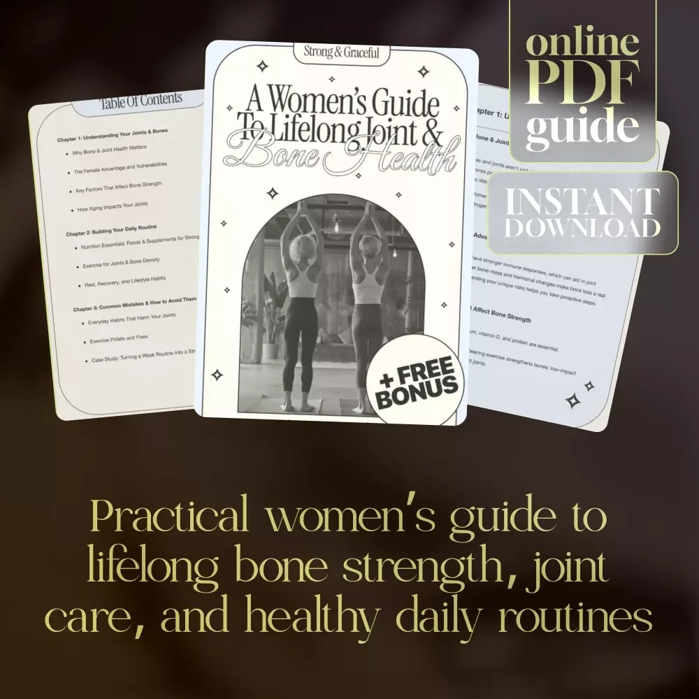 Strong & Graceful: A Women’s Guide to Lifelong Joint & Bone Health | Digital Download eBook, Nutrition, Exercise, Wellness Checklist for Women