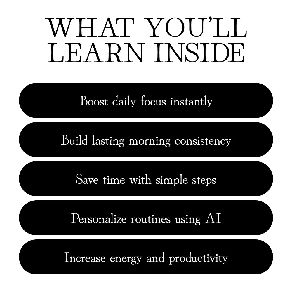 Bright Start Strong Mind | Morning Routine Guide for Focus, Mental Clarity, Productivity & Habits | Digital Download eBook & Checklist