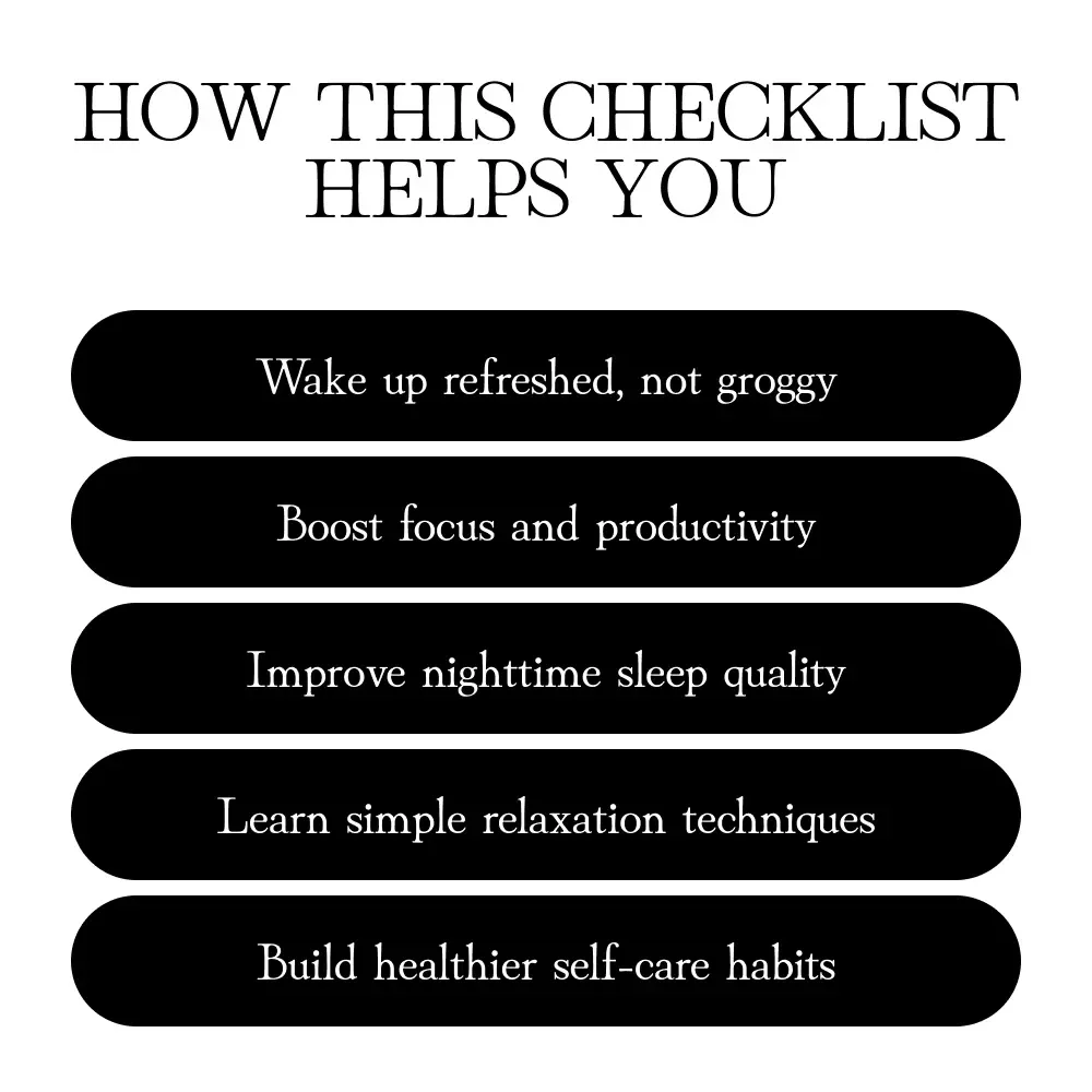 Power Nap Dos & Don’ts | Digital Guide for Better Sleep, Quick Energy Boost, Rest & Relaxation, Self-Care eBook, Healthy Habits Checklist Download