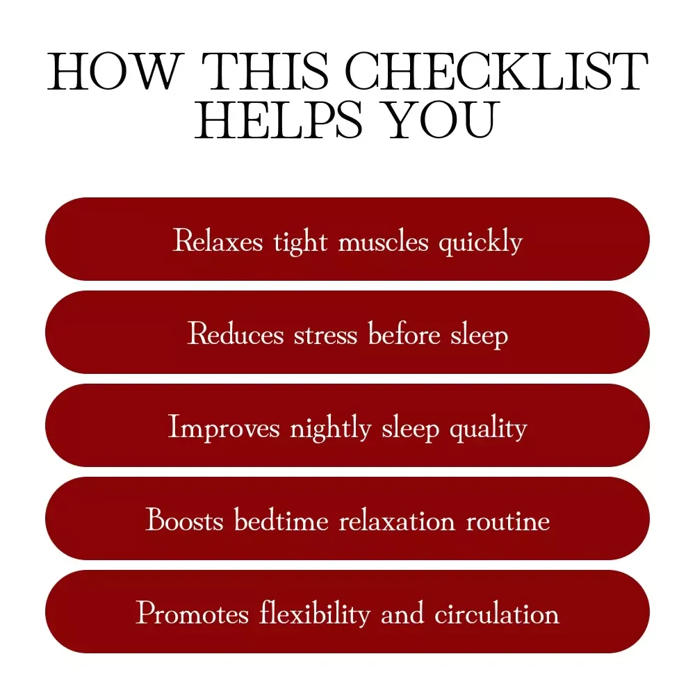 10-Minute Wind-Down for Better Sleep – Pre-Sleep Stretching Routine Checklist for Relaxation and Restful Nights | Digital Download