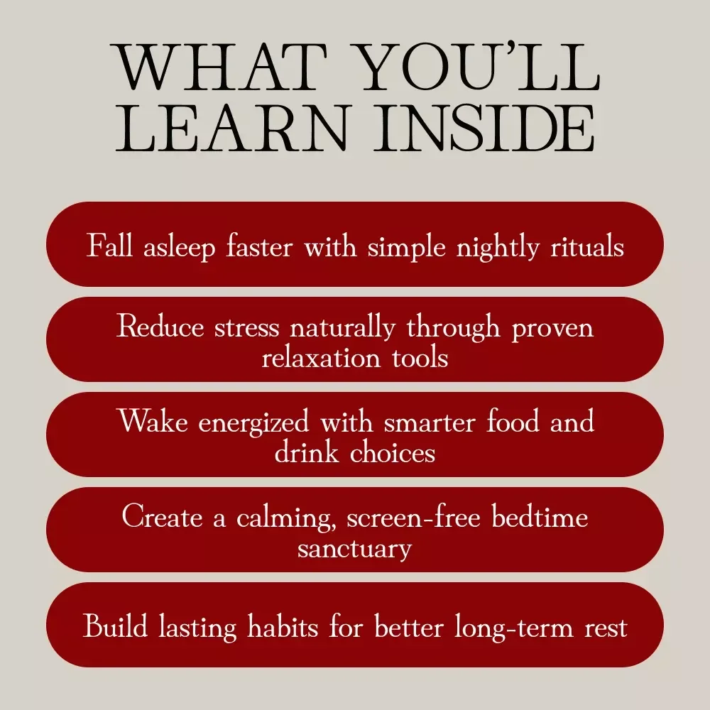 Stress-Relief Sleep Reset eBook | Digital Download Guide for Better Sleep, Relaxation, Bedtime Rituals, and Stress Management