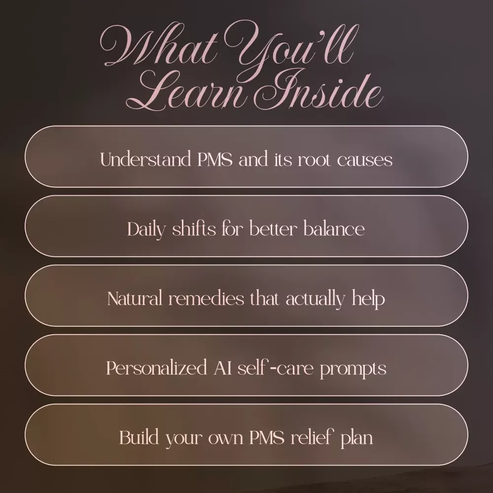 Calm Your Cycle | Digital Guide for Women | How to Reduce PMS Naturally with Lifestyle Tips, Self-Care, Remedies & AI Tools