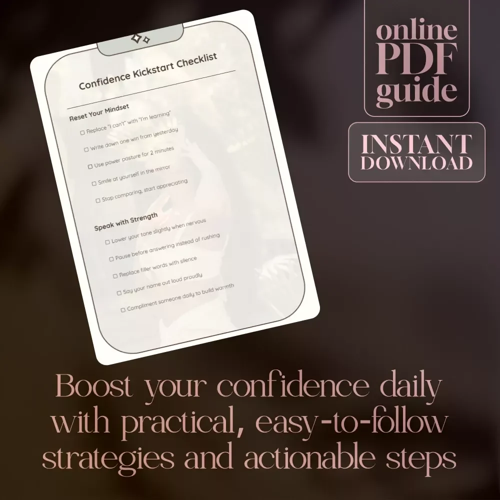 Confidence Kickstart Checklist - Quick Mindset Shifts for Confidence