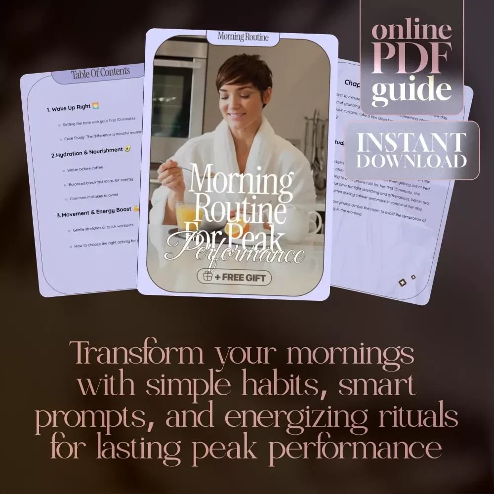 Morning Routine for Peak Performance Ebook | Daily Habits, Mindset & Energy Guide