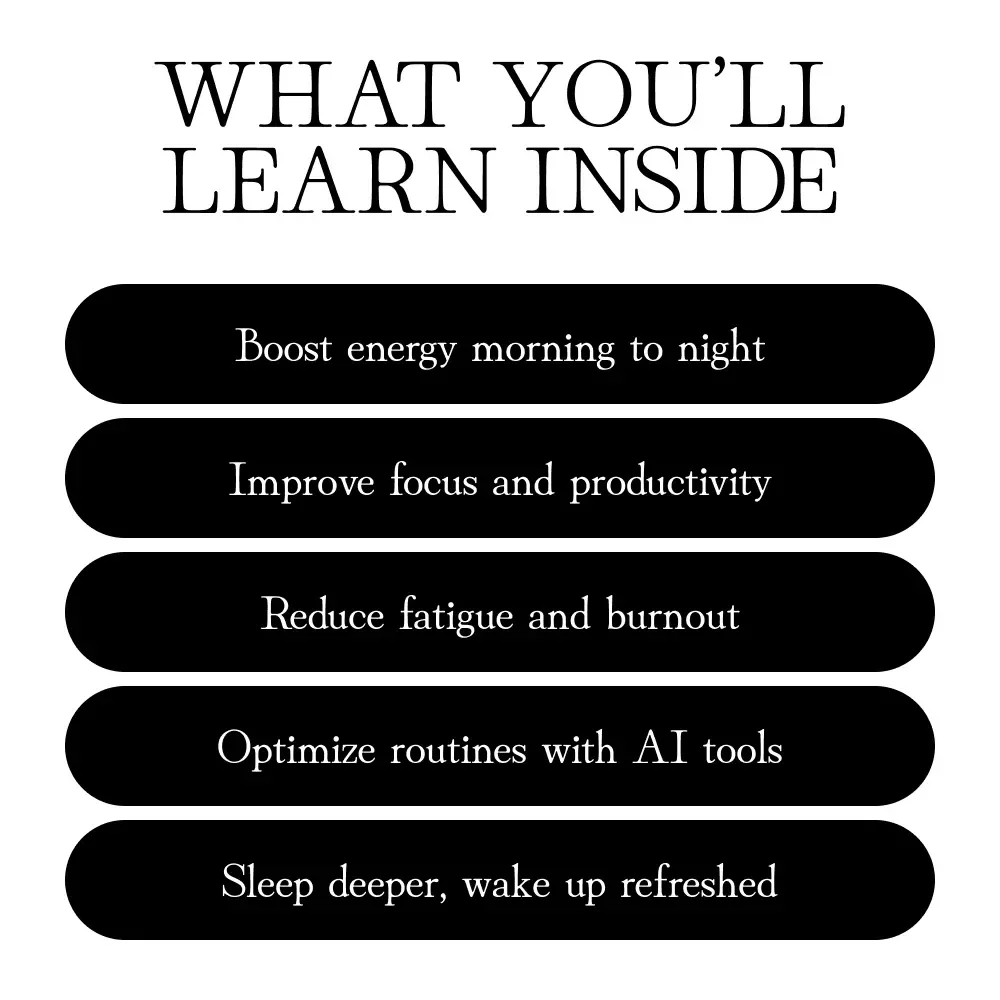 Energy Unleashed Daily | Digital Guide for Morning Power-Up, Midday Momentum, Evening Recharge & AI-Powered Energy Hacks | Wellness, Productivity & Self-Care eBook