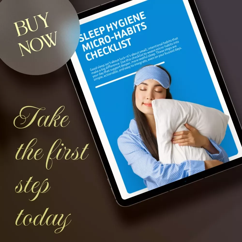 Sleep Hygiene Micro-Habits Checklist | Digital Download for Better Sleep, Nighttime Routine, and Restful Mind
