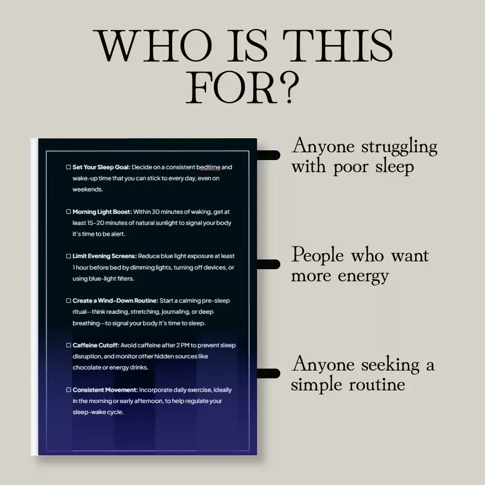 2-Week Sleep Reset Plan | Printable Checklist to Improve Sleep, Establish Bedtime Routine & Boost Energy