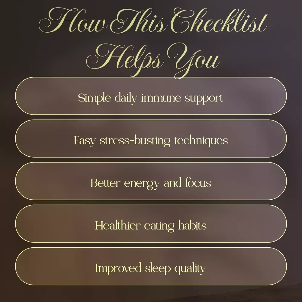 Tiny Wins for a Stronger Immune System | Wellness Checklist with Simple Micro-Habits for Immune Support | Digital Download for Everyday Health