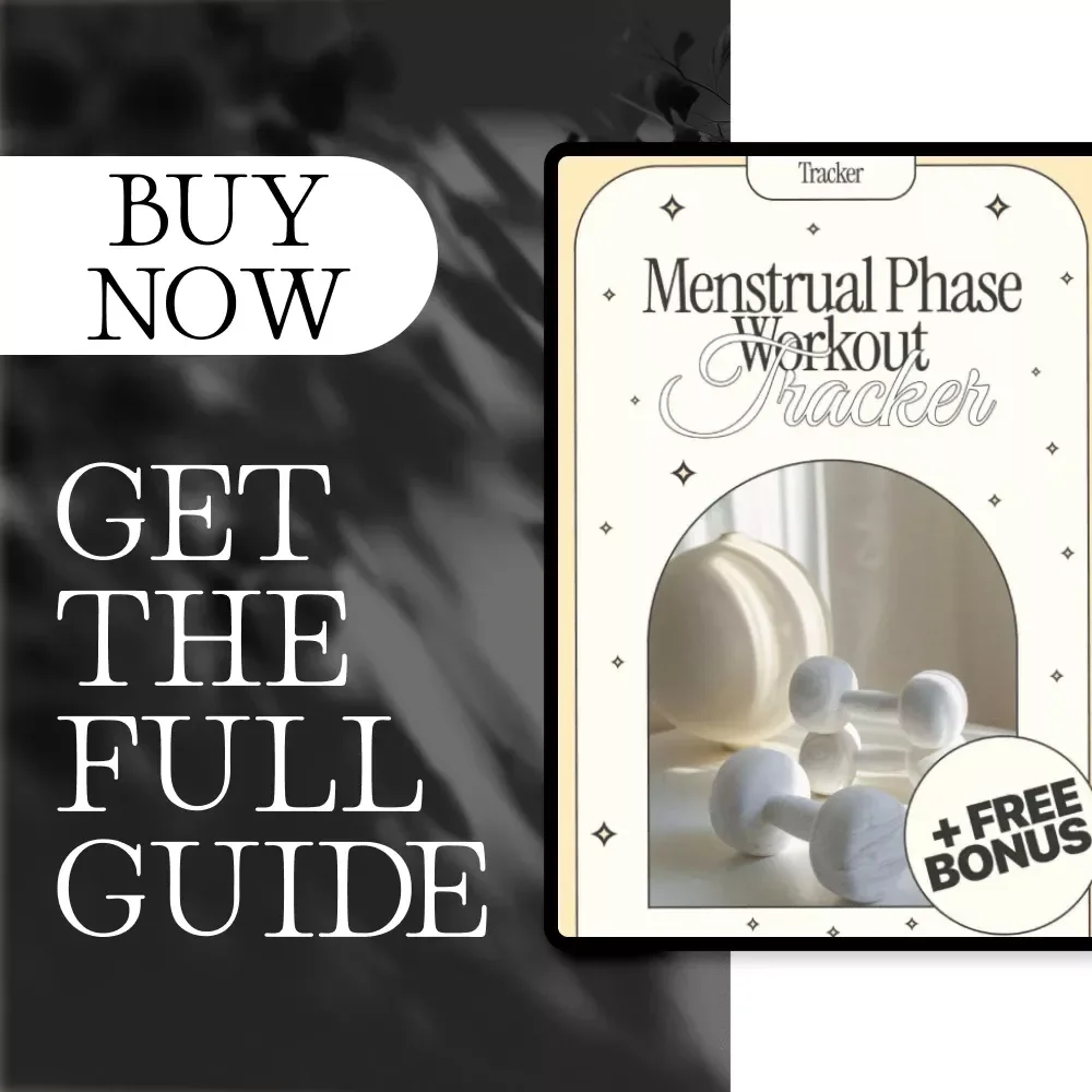 Menstrual Phase Workout Tracker | Cycle-Synced Fitness Guide | Digital Download eBook & Exercise Planner for Women’s Health