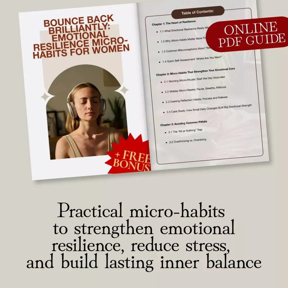 Bounce Back Brilliantly: Emotional Resilience Micro-Habits for Women | Digital Self-Care Guide for Building Inner Strength & Everyday Balance