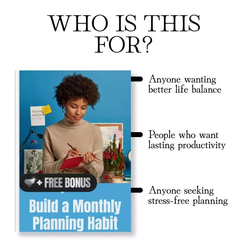 Build a Monthly Planning Habit | Printable Guide for Creating a Consistent Monthly Planning Habit | Digital Download Productivity eBook