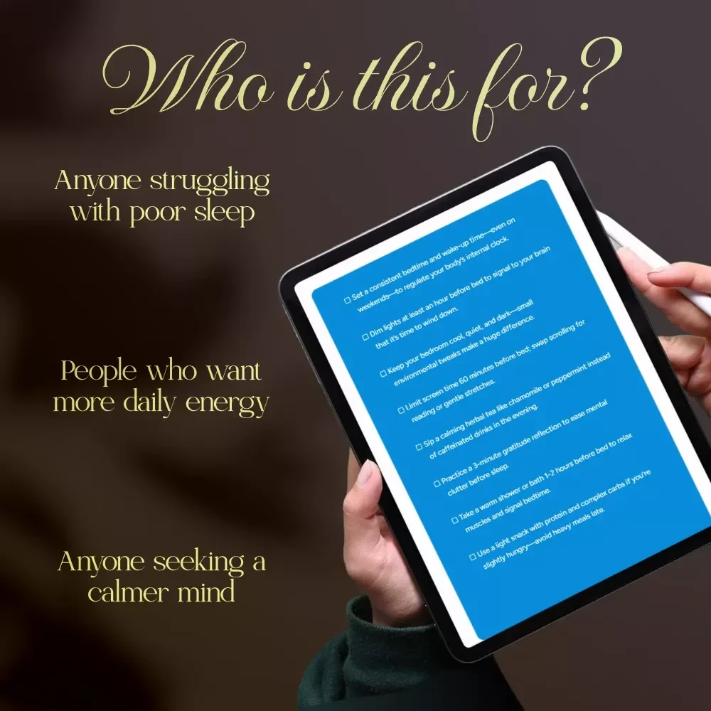 Sleep Hygiene Micro-Habits Checklist | Digital Download for Better Sleep, Nighttime Routine, and Restful Mind