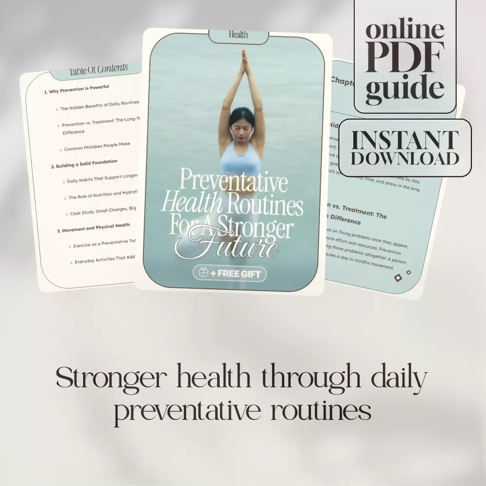 Preventative Health Routines for a Stronger Future | Wellness eBook | Digital Download Guide for Daily Habits, Longevity & Healthy Living