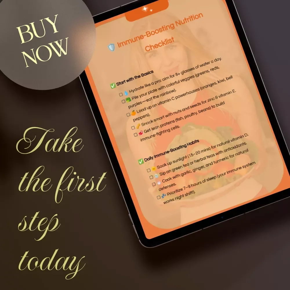 Immune-Boosting Nutrition Checklist | Digital Download for Stronger Health & Daily Wellness Habits