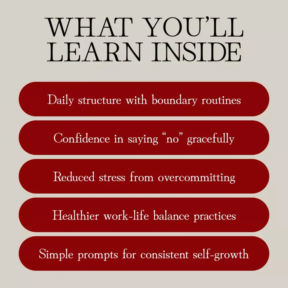 Boundaries That Shine | Daily Habits for Strong Boundaries Self-Care Guide for Women, Digital Download