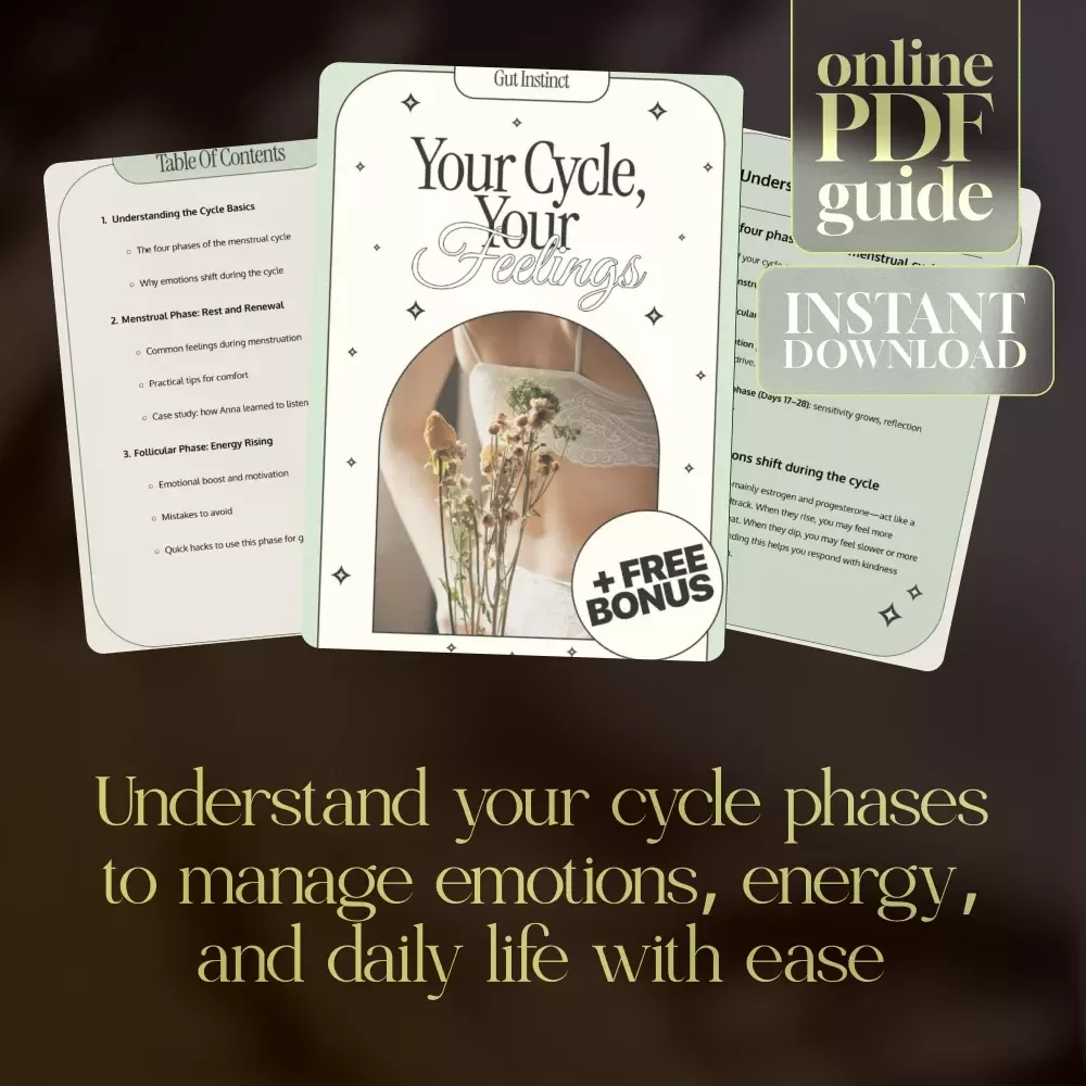 Your Cycle, Your Feelings | Ebook on How You Feel at Different Stages of Menstrual Cycle, Emotional Shifts, Self-Care Tips & AI Tools