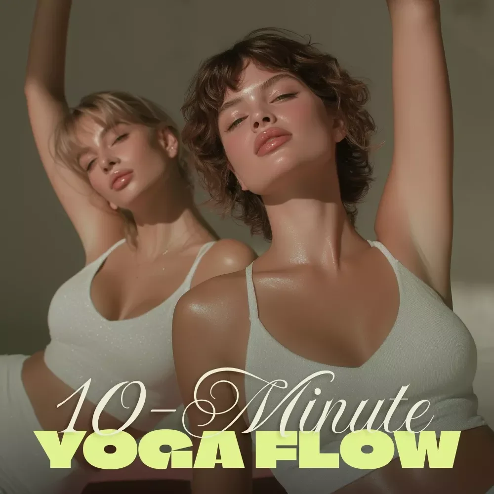 10-Minute Yoga Flow to Melt Stress Fast | Printable Stress Relief Checklist | Digital Download for Quick Relaxation & Mindful Movement