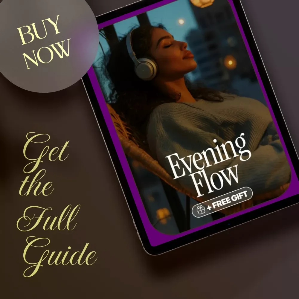 Evening Flow | Evening Planning Routine Guide for Women | Stress-Free Wind-Down & Smart Next-Day Prep | Digital Download eBook + Checklist