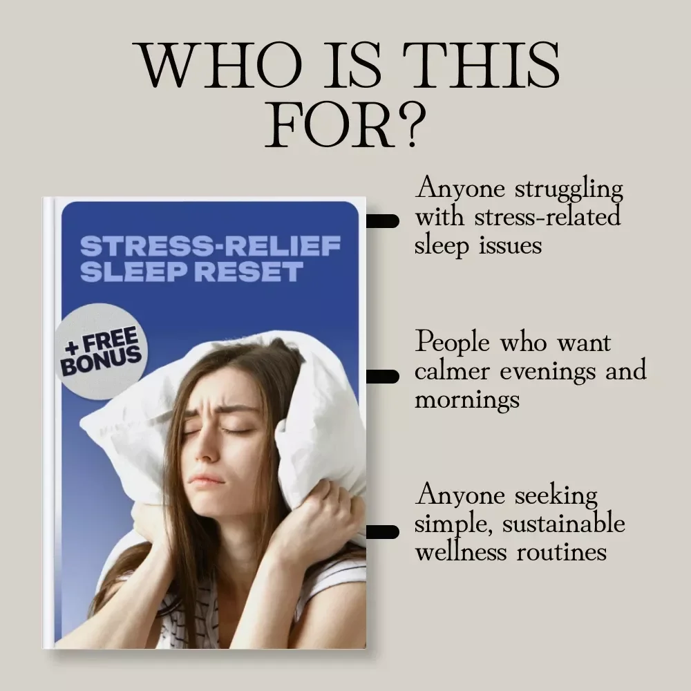 Stress-Relief Sleep Reset eBook | Digital Download Guide for Better Sleep, Relaxation, Bedtime Rituals, and Stress Management
