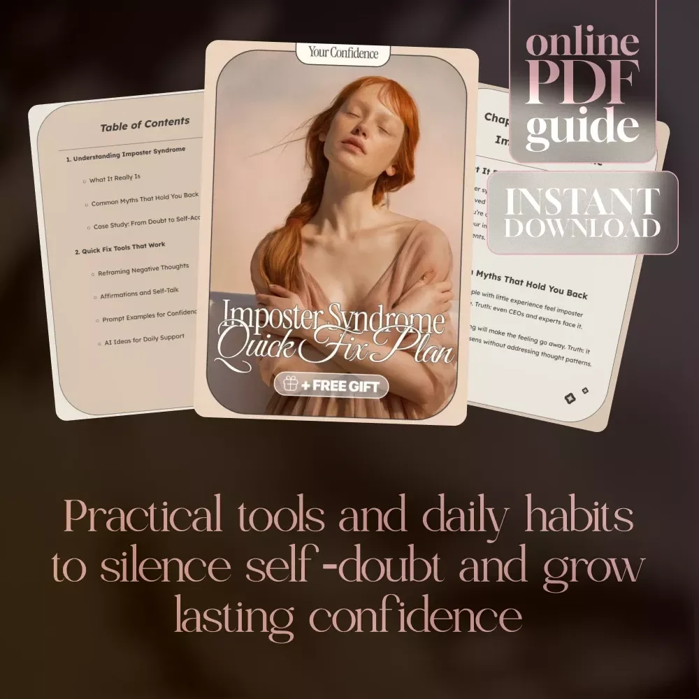 Imposter Syndrome Quick Fix Plan | Digital Self-Confidence Guide, eBook & Instant Download