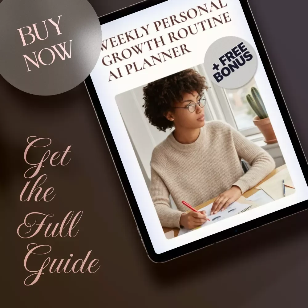 Weekly Personal Growth Routine AI Planner | Digital Download Guide for Personal Development, Productivity, and Goal Setting | eBook & Printable Checklist