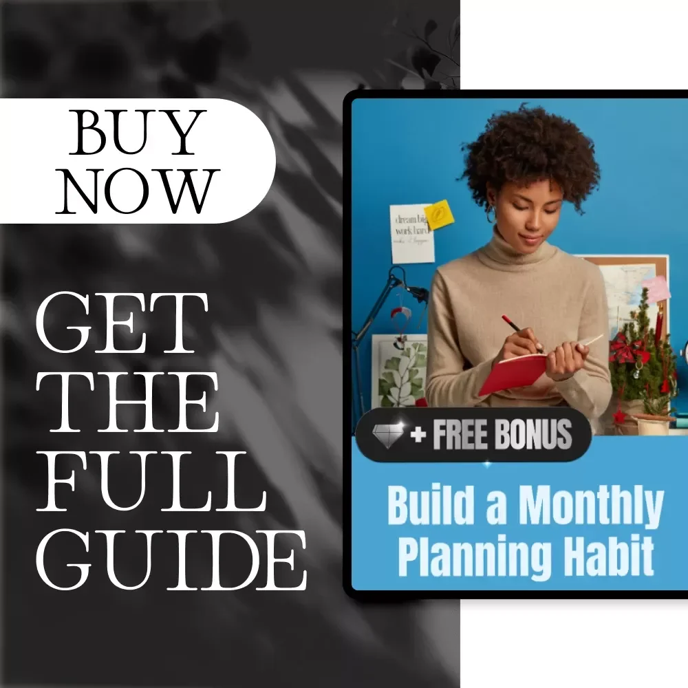 Build a Monthly Planning Habit | Printable Guide for Creating a Consistent Monthly Planning Habit | Digital Download Productivity eBook