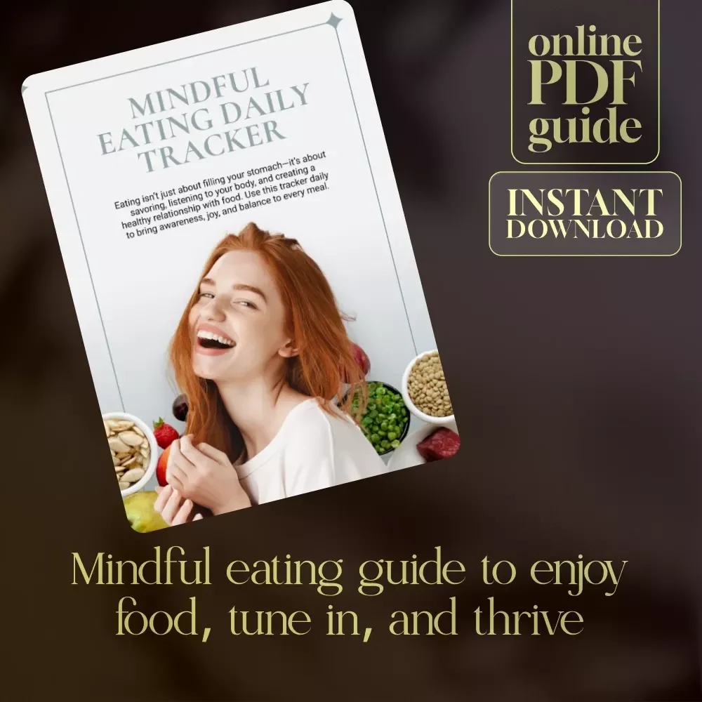 Mindful Eating Daily Tracker | Printable Checklist for Intentional Meals, Self-Care & Wellness | Digital Download